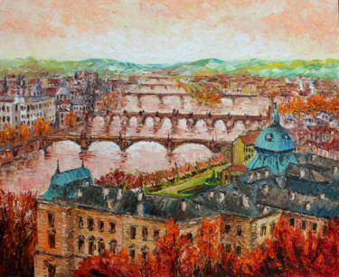 Pintura intitulada "Prague" por Haykuhi Khachatryan, Obras de arte originais, Óleo