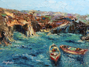 Painting titled "Coast" by Haykuhi Khachatryan, Original Artwork, Oil