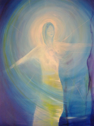 Peinture intitulée "Danse céleste" par Haylia, Œuvre d'art originale, Acrylique