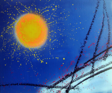 Peinture intitulée "HAYVON Sun and Wint…" par Hayvon, Œuvre d'art originale, Acrylique