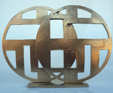 Sculpture intitulée "HAYVON Duo world  ,…" par Hayvon, Œuvre d'art originale, Résine