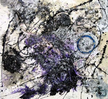 Pittura intitolato "Blue Ring" da Hazel J.Zoid, Opera d'arte originale