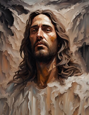 Digitale Kunst getiteld "CHRIST the redeemer" door Hazel, Origineel Kunstwerk, AI gegenereerde afbeelding