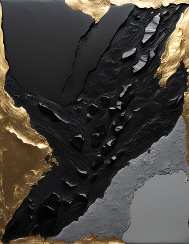 Arte digitale intitolato "Textured Black" da Hazel, Opera d'arte originale, Immagine generata dall'IA