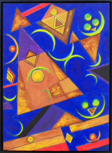 Pintura intitulada "Les couleurs du Mar…" por Kulthaus Hb  Arts & Design (Hamid Boukhe, Obras de arte originais, Acrílico Mo…