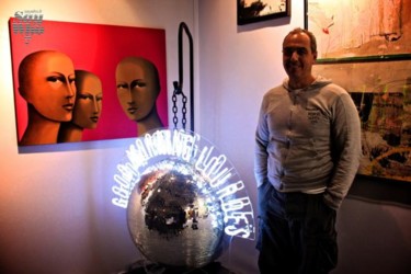 Sculpture intitulée "cutlog 2010   boule…" par Hbatista, Œuvre d'art originale