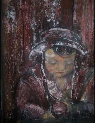 Peinture intitulée "L'enfant et le secr…" par Hbron, Œuvre d'art originale