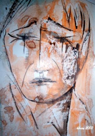 Peinture intitulée "Les larmes" par Hbron, Œuvre d'art originale