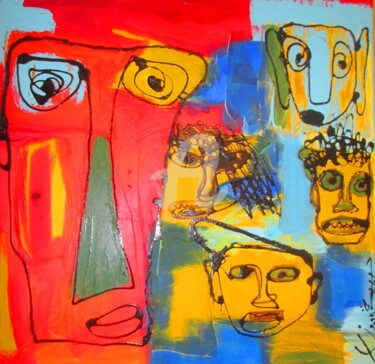 Pintura titulada "portraits" por Hbyba, Obra de arte original, Acrílico