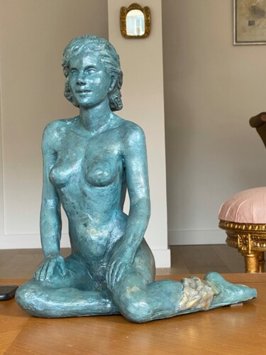Sculpture intitulée "Randa Statue Sculpt…" par Hiam Demeulenaere, Œuvre d'art originale, Terre cuite