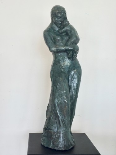 Escultura titulada "Mère/enfant sculptu…" por Hiam Demeulenaere, Obra de arte original, Terracota