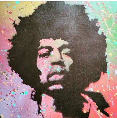 Painting titled "Hendrix" by Hdm, Original Artwork, Spray paint