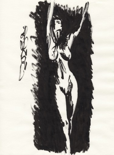 "noir et blanc N°1" başlıklı Resim Hdsc tarafından, Orijinal sanat, Mürekkep