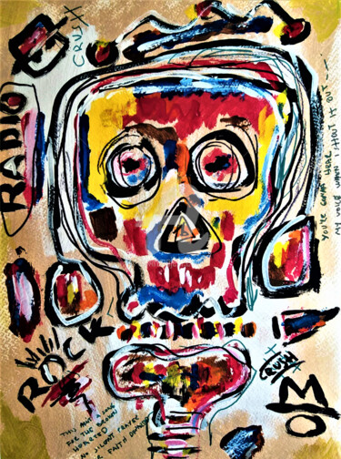 Painting titled "Skull" by Headbuum, Original Artwork, Acrylic