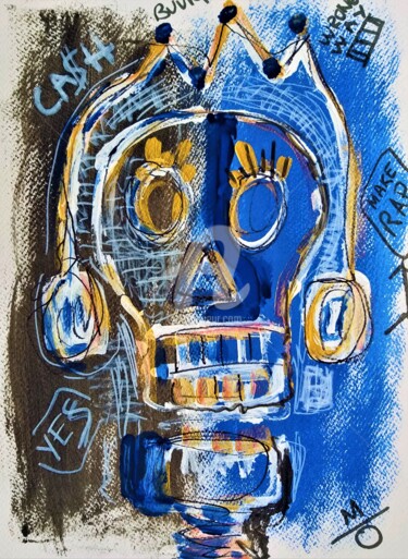 Painting titled "Skeleton. Abstract.…" by Headbuum, Original Artwork, Acrylic