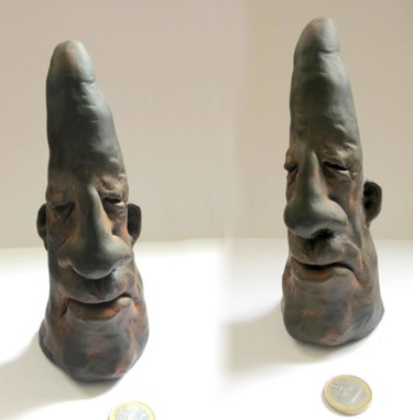 Escultura intitulada "cabeçudo" por Headcool, Obras de arte originais, Terracota