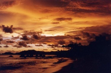 Fotografie getiteld "Acalpulco sunset" door Heart Art Rebecca, Origineel Kunstwerk