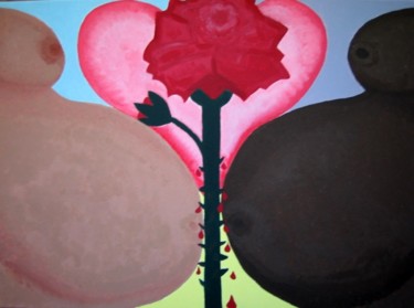 Schilderij getiteld "Love Bellies" door Heart Art Rebecca, Origineel Kunstwerk