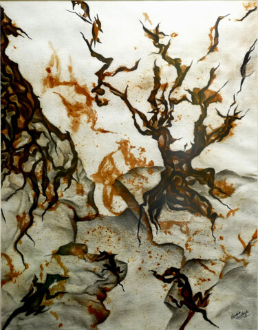 Σχέδιο με τίτλο "Origins" από Heather Crowther, Αυθεντικά έργα τέχνης, Κάρβουνο