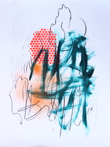 Картина под названием "Tangled" - Heather Hailstones, Подлинное произведение искусства, Акрил