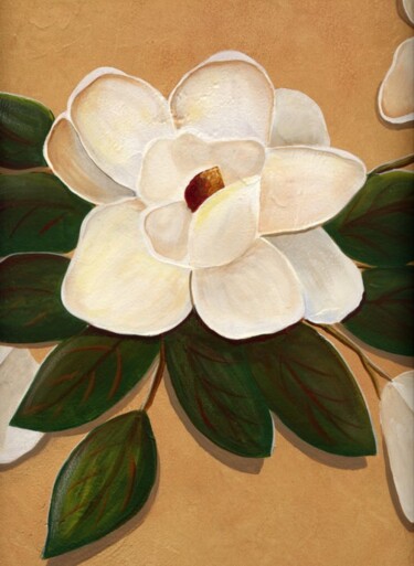 Painting titled "Magnolias" by Heather Shannon, Original Artwork