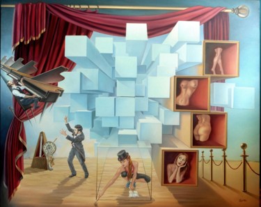 Pittura intitolato "Risk of magic" da Gyuri Lohmuller, Opera d'arte originale, Olio Montato su artwork_cat.