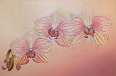 Painting titled "Orchid - Orchidee" by Gyuri Lohmuller, Original Artwork, Oil