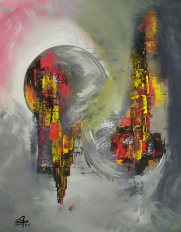 Painting titled "Together even diffr…" by Heba  Abdelaziz, Original Artwork