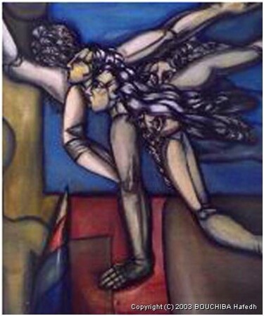 Pintura titulada "le refugie" por Hebe Beatriz Alioto, Obra de arte original