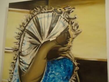 Pintura titulada "image african with…" por Hebe Beatriz Alioto, Obra de arte original, Acrílico