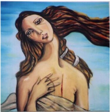 Pintura intitulada "Homage á Botticelli" por Hebe Beatriz Alioto, Obras de arte originais, Acrílico