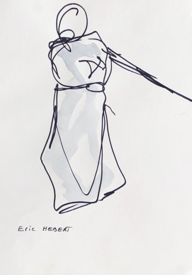 Drawing titled "Samourai#3.jpg" by Eric Hebert, Original Artwork