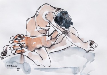 Disegno intitolato "Danseuse.jpg" da Eric Hebert, Opera d'arte originale