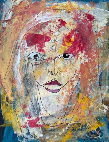 Peinture intitulée "Femme Galactique" par Eric Hebert, Œuvre d'art originale, Acrylique