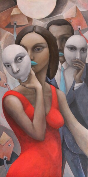 Pintura titulada "Selfie" por Hector Acevedo, Obra de arte original, Oleo
