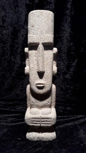 Escultura intitulada "Homme de pierre" por Hector Bouchet, Obras de arte originais, Pedra