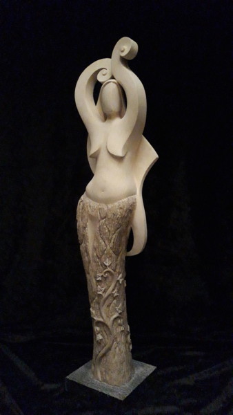 Sculpture titled "Danse avec  la natu…" by Hector Bouchet, Original Artwork, Stone