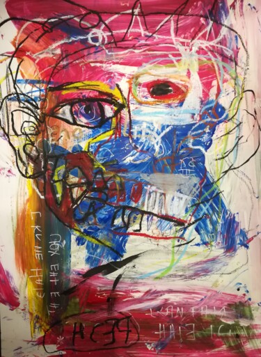 Pintura titulada "Faces and faces" por Hector O'Kanin, Obra de arte original, Acrílico