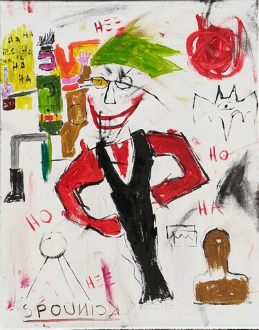 Painting titled "Joker" by Hector O'Kanin, Original Artwork, Acrylic