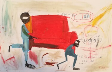 Painting titled "Blues Brothers" by Hector O'Kanin, Original Artwork, Acrylic