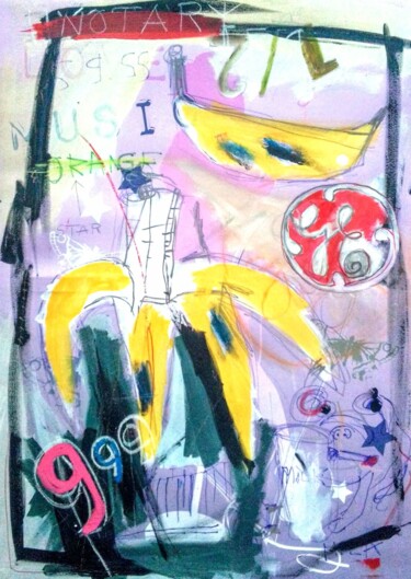 Painting titled "Basquiat and wharol…" by Hector O'Kanin, Original Artwork, Acrylic