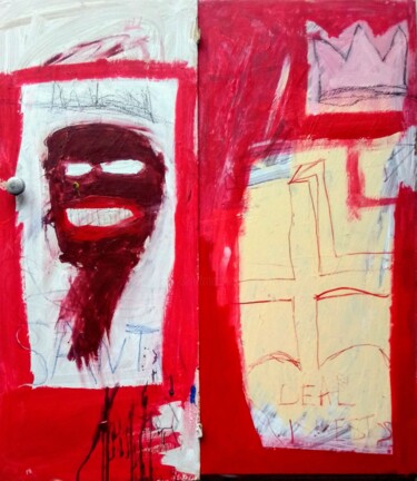 Malerei mit dem Titel "Very red" von Hector O'Kanin, Original-Kunstwerk, Acryl