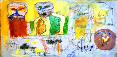 Картина под названием "Club area👾" - Hector O'Kanin, Подлинное произведение искусства, Рисунок распылителем краски