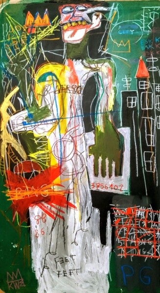 Schilderij getiteld "New York New York" door Hector O'Kanin, Origineel Kunstwerk, Acryl