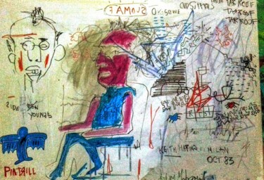 Ζωγραφική με τίτλο "Haring and Basquiat" από Hector O'Kanin, Αυθεντικά έργα τέχνης, Ακρυλικό