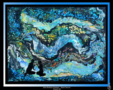 Peinture intitulée "Évolution Cosmique…" par Hector Toro, Œuvre d'art originale, Acrylique Monté sur Châssis en bois