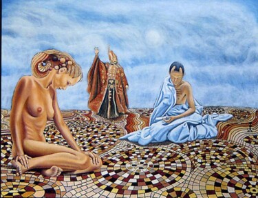 Pintura intitulada "Enigme" por Hector Toro, Obras de arte originais, Óleo