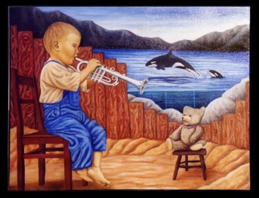 Pittura intitolato "Aprentis-Sage.jpg" da Hector Toro, Opera d'arte originale, Olio