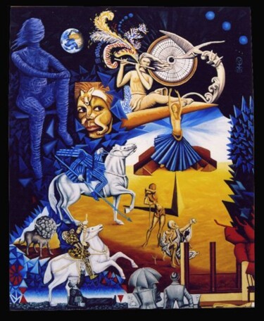 Peinture intitulée ""L'Art Et La Manier…" par Hector Toro, Œuvre d'art originale, Huile
