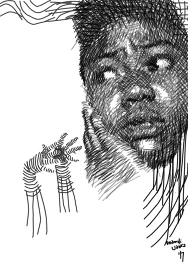Disegno intitolato "fear2" da Hector Udoka, Opera d'arte originale, Fotografia digitale